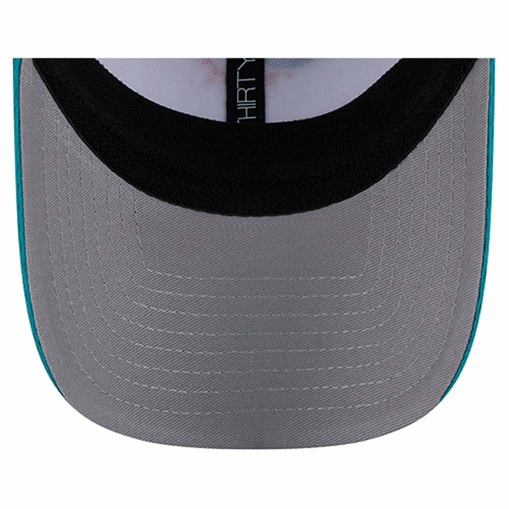 Miami Dolphins New Era Dashmark Rays 39THIRTY Flex Hat White/Aqua | NFL