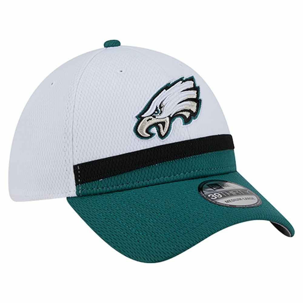Philadelphia Eagles New Era Dashmark Rays 39THIRTY Flex Hat White/Midnight Green | NFL