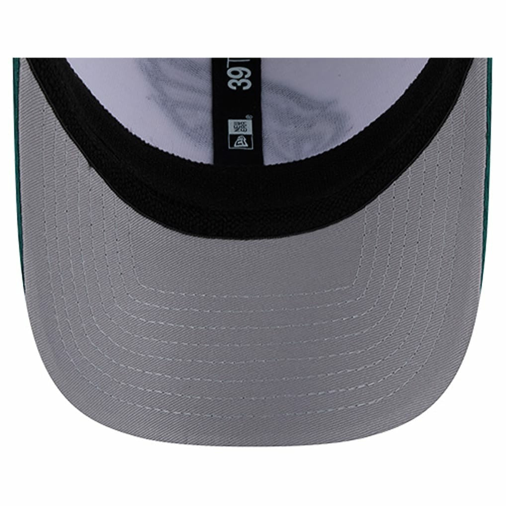 Philadelphia Eagles New Era Dashmark Rays 39THIRTY Flex Hat White/Midnight Green | NFL
