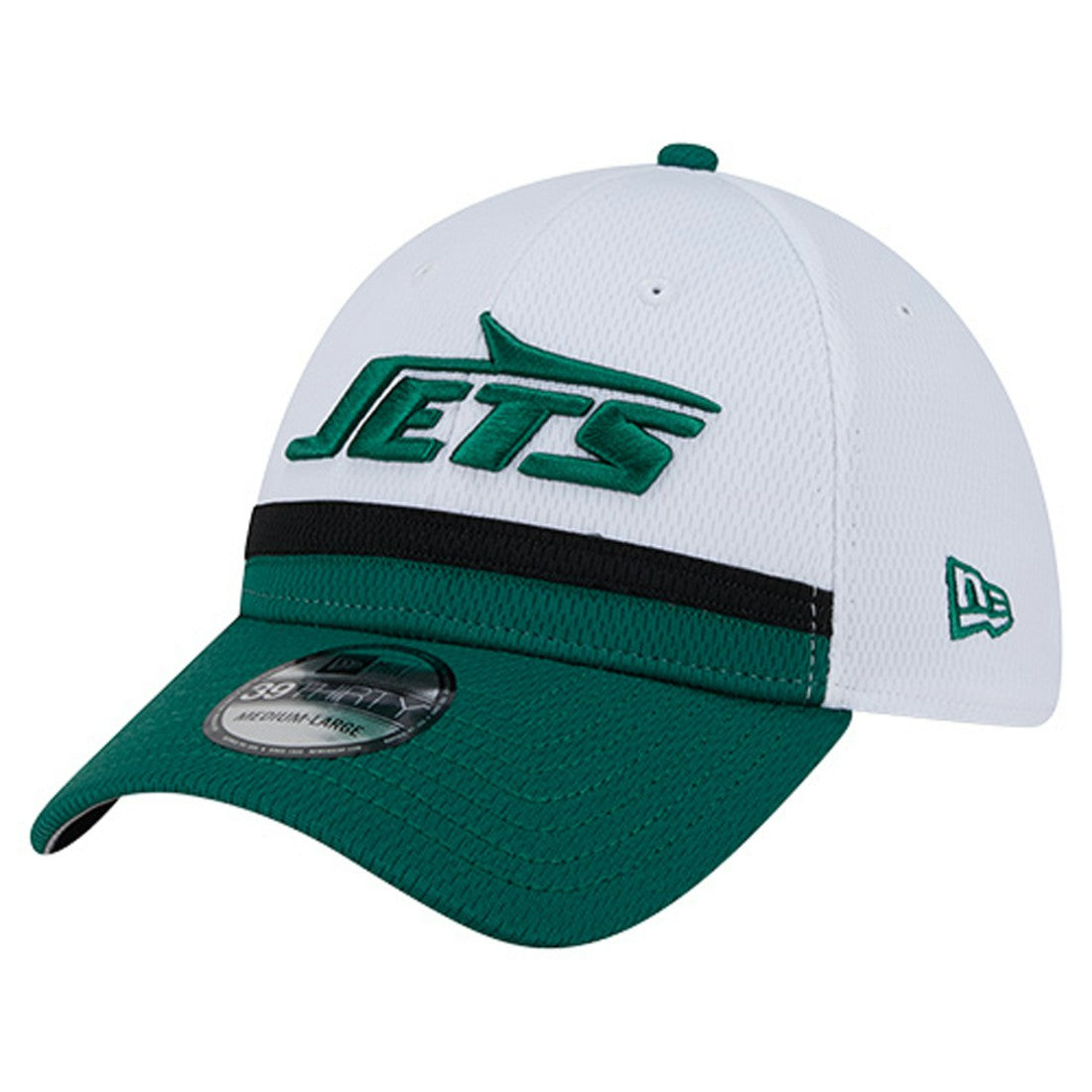 New York Jets New Era Dashmark Rays 39THIRTY Flex Hat White/Green | NFL