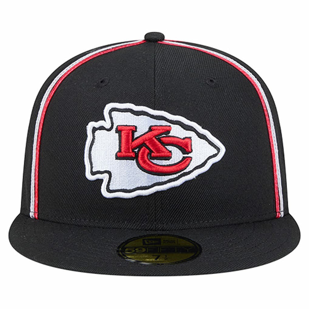 Kansas City Chiefs New Era Soutache 59FIFTY Fitted Hat Black | NFL