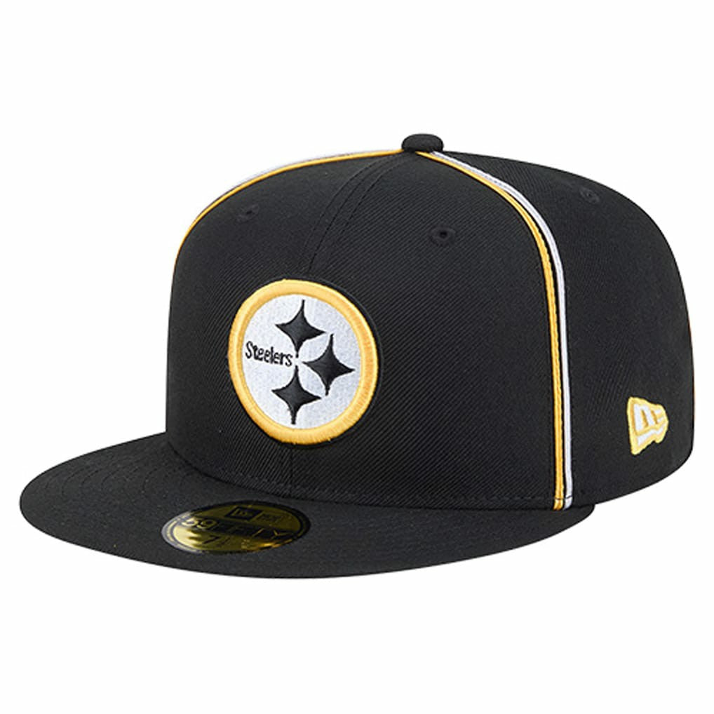 Pittsburgh Steelers New Era Soutache 59FIFTY Fitted Hat Black | NFL