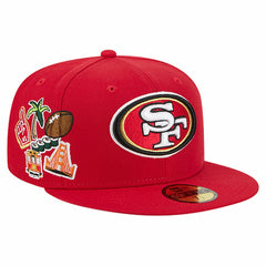 San Francisco 49ers New Era Group Chat 59FIFTY Fitted Hat Scarlet | NFL