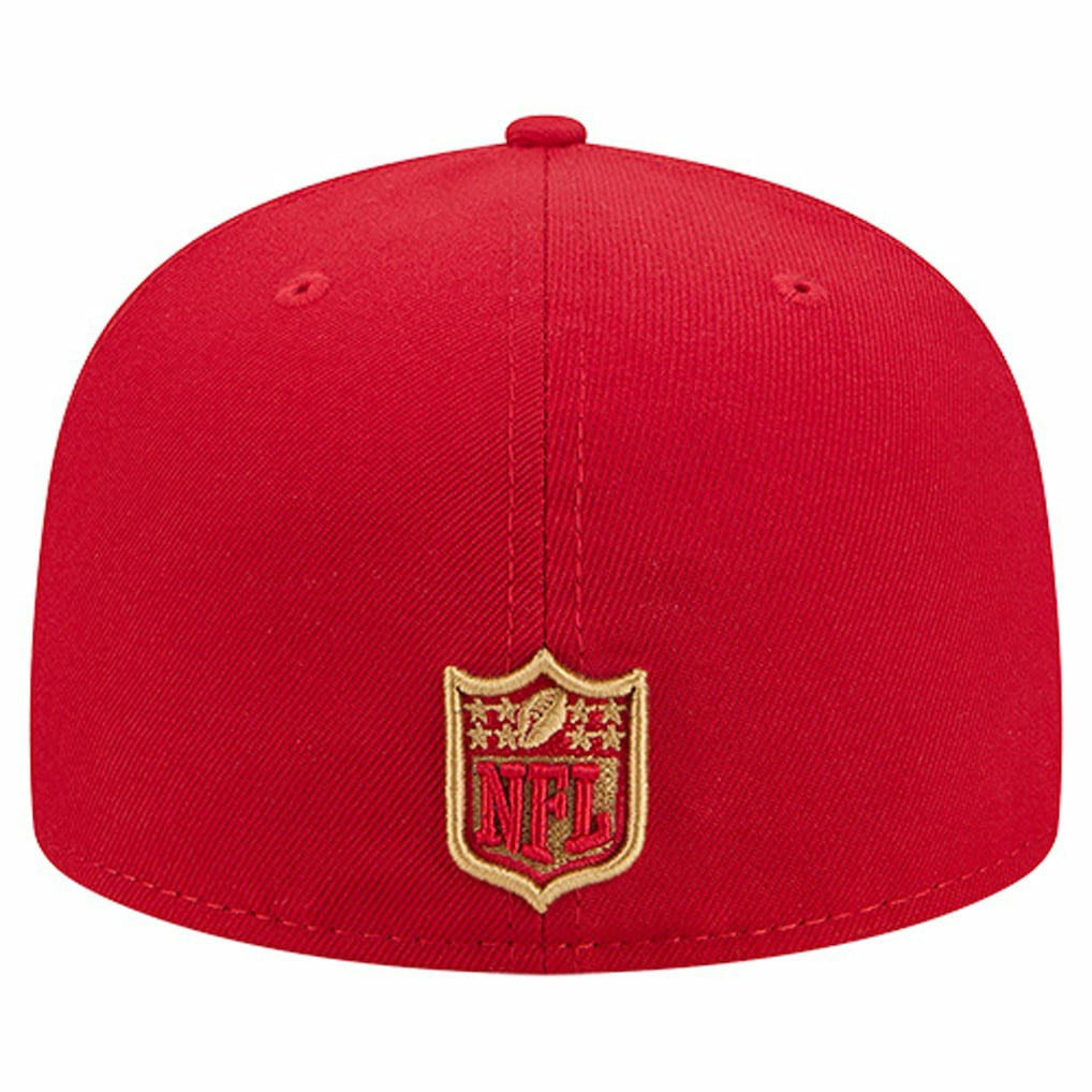 San Francisco 49ers New Era Group Chat 59FIFTY Fitted Hat Scarlet | NFL
