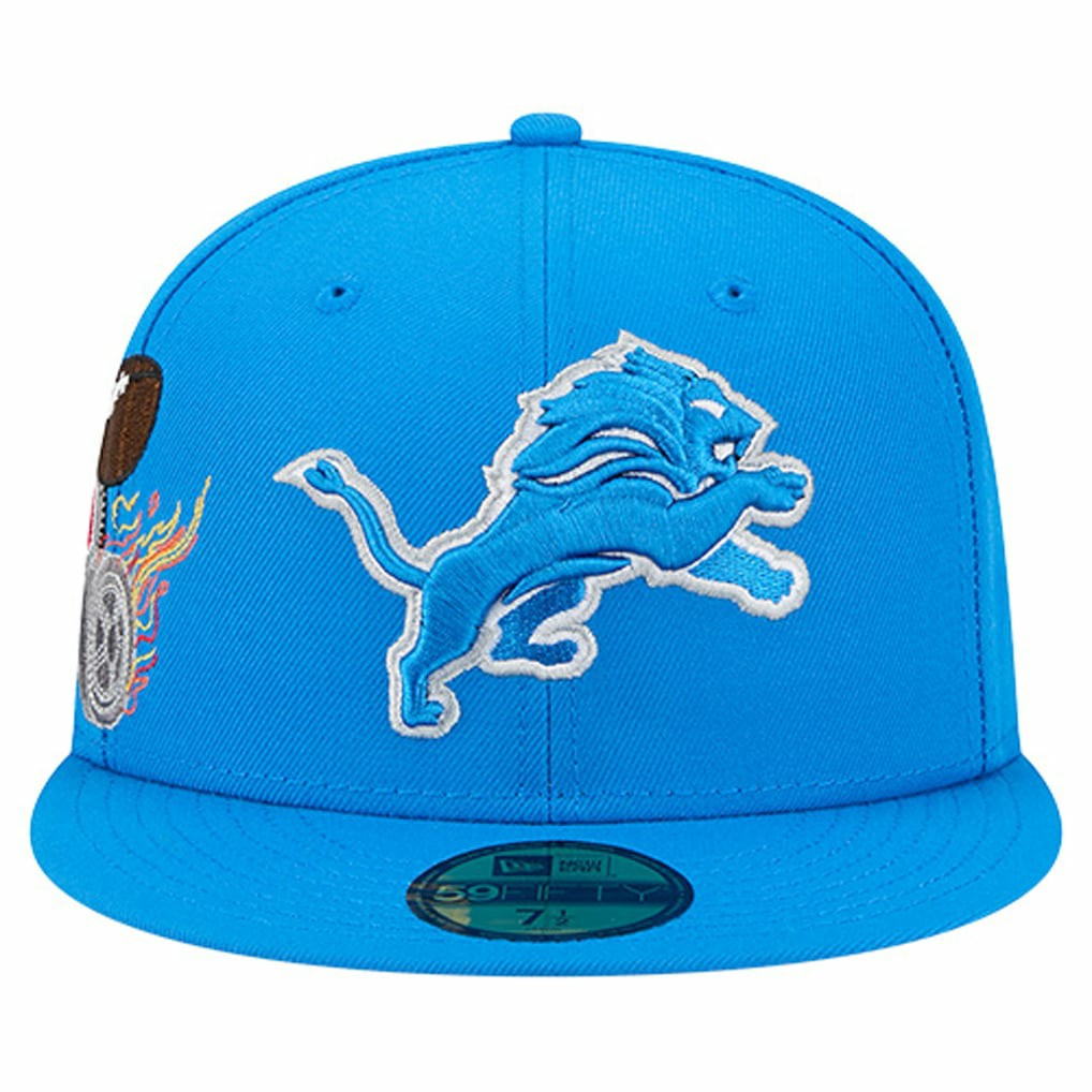 Detroit Lions New Era Group Chat 59FIFTY Fitted Hat Blue | NFL