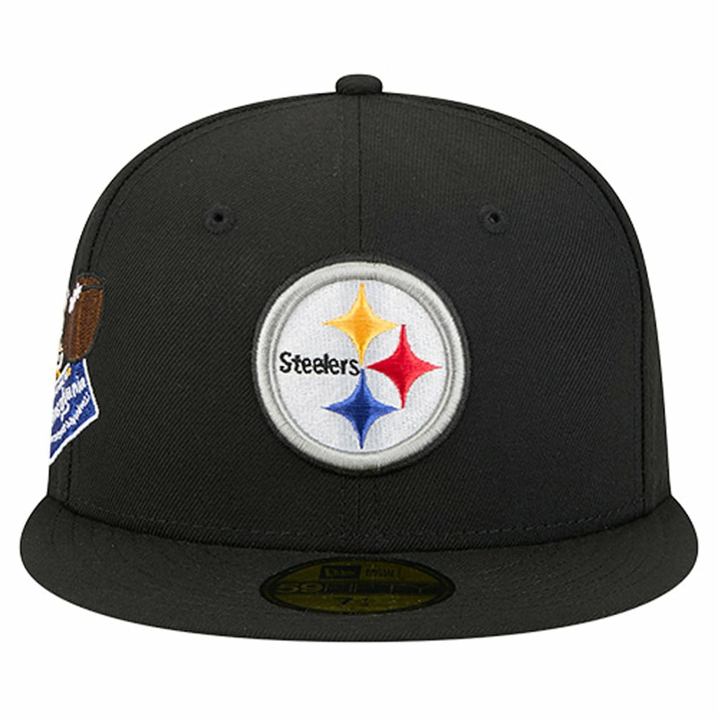 Pittsburgh Steelers New Era Group Chat 59FIFTY Fitted Hat Black | NFL