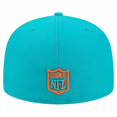 Miami Dolphins New Era Group Chat 59FIFTY Fitted Hat Aqua | NFL