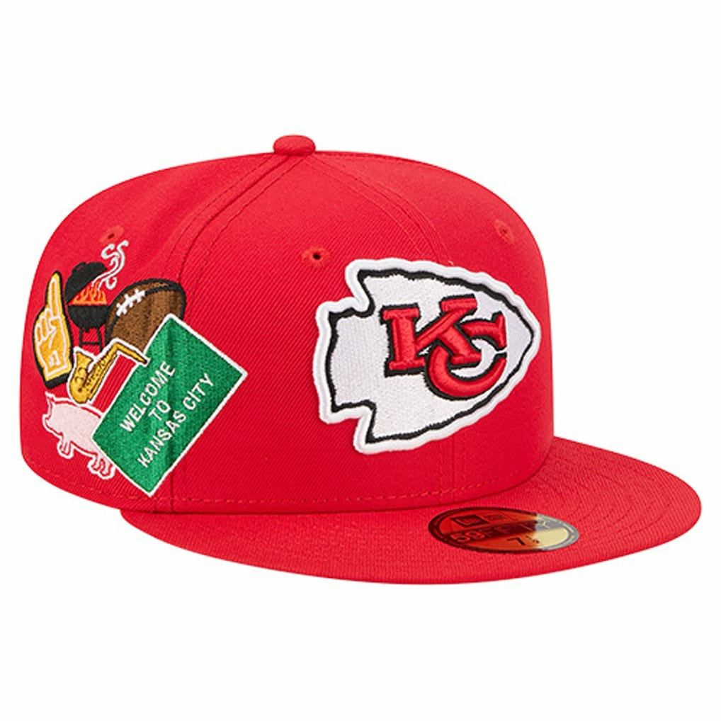 Kansas City Chiefs New Era Group Chat 59FIFTY Fitted Hat Red | NFL