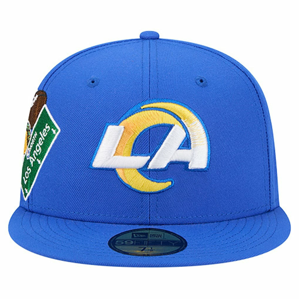 Los Angeles Rams New Era Group Chat 59FIFTY Fitted Hat Royal | NFL