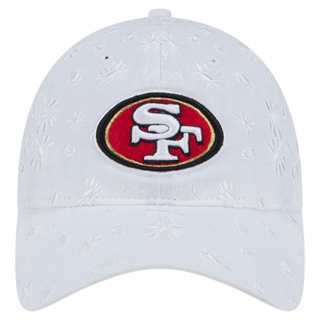 San Francisco 49ers New Era Women's Floral 9TWENTY Adjustable Hat White | NFL