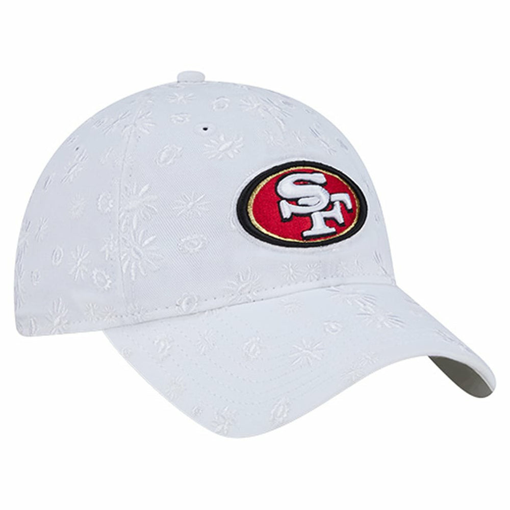 San Francisco 49ers New Era Women's Floral 9TWENTY Adjustable Hat White | NFL
