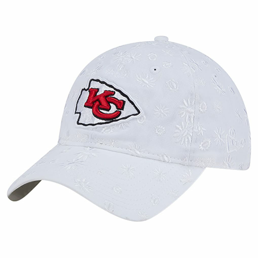 Kansas City Chiefs New Era Women's Floral 9TWENTY Adjustable Hat White | NFL