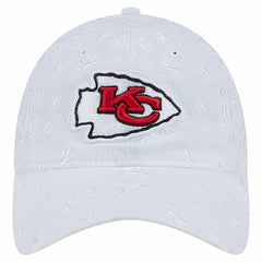 Kansas City Chiefs New Era Women's Floral 9TWENTY Adjustable Hat White | NFL