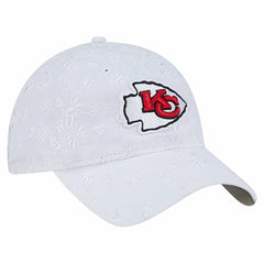 Kansas City Chiefs New Era Women's Floral 9TWENTY Adjustable Hat White | NFL