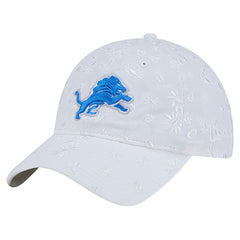 Detroit Lions New Era Women's Floral 9TWENTY Adjustable Hat White | NFL