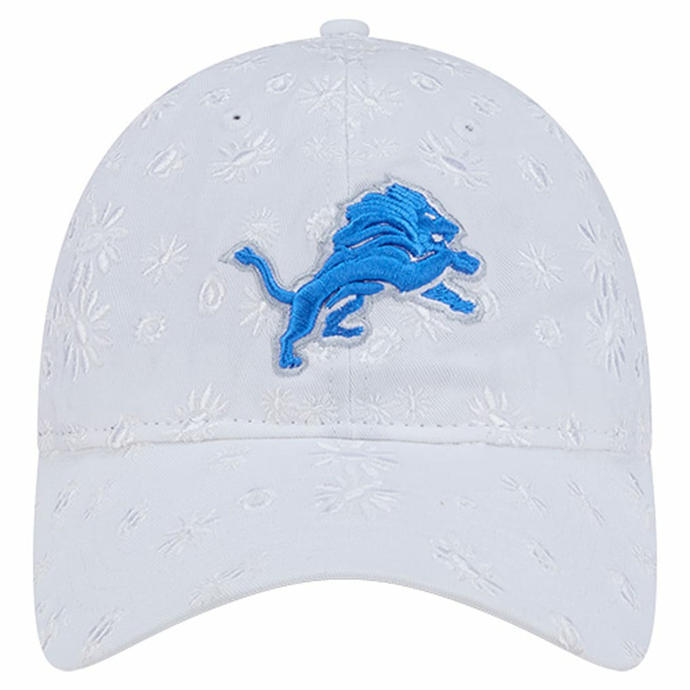 Detroit Lions New Era Women's Floral 9TWENTY Adjustable Hat White | NFL