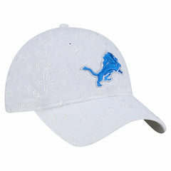 Detroit Lions New Era Women's Floral 9TWENTY Adjustable Hat White | NFL