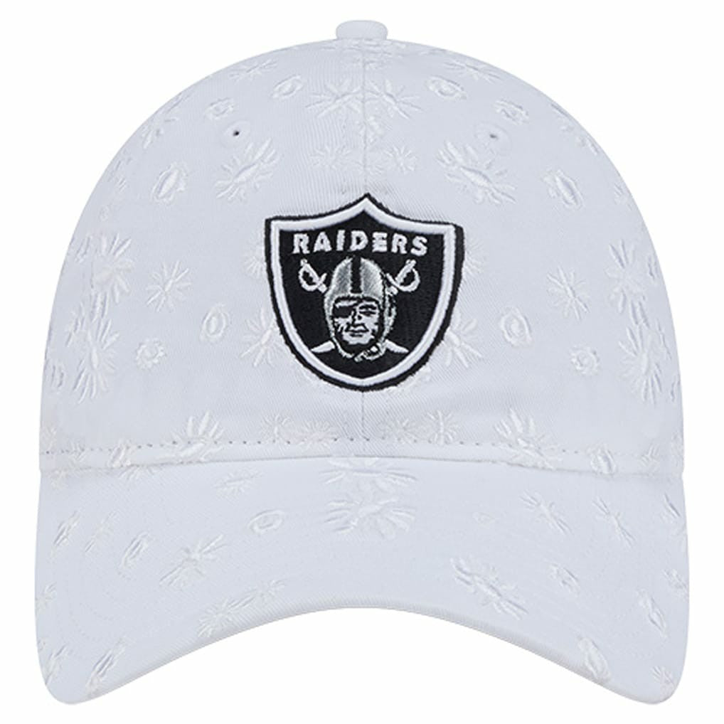 Las Vegas Raiders New Era Women's Floral 9TWENTY Adjustable Hat White | NFL