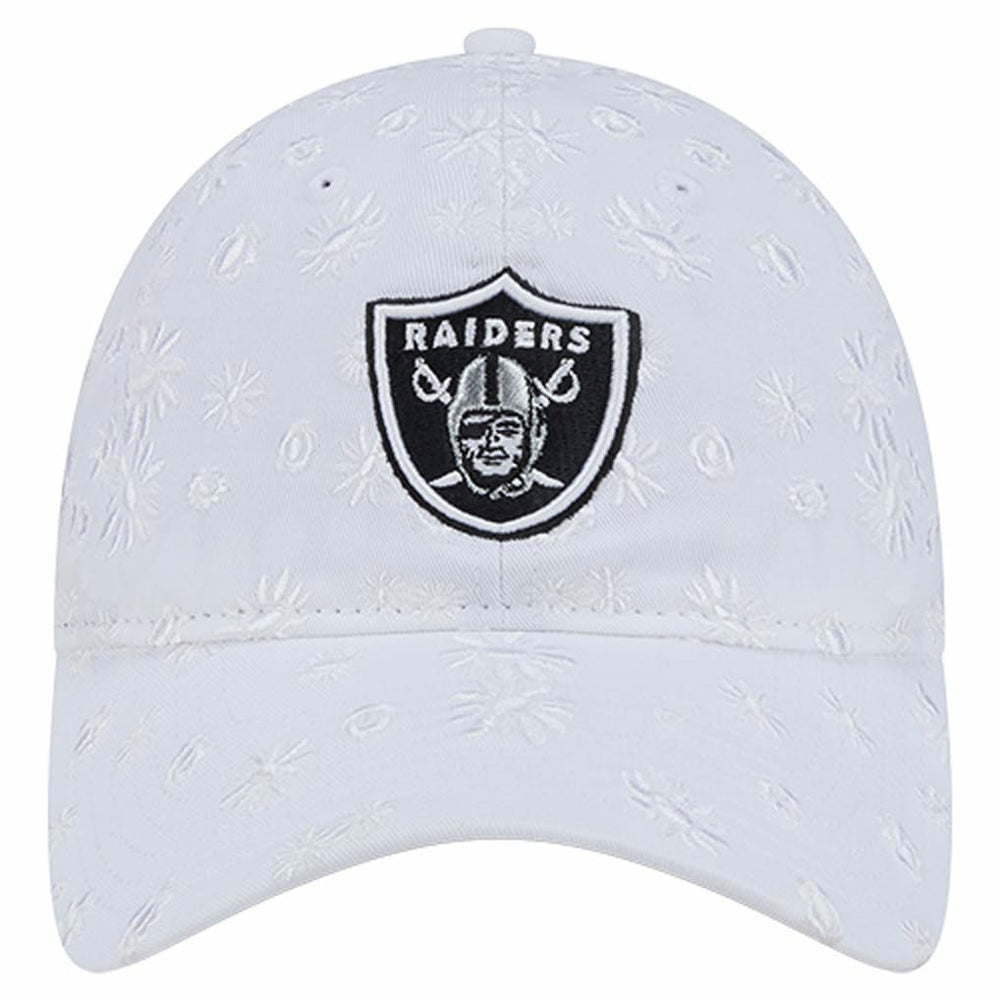 Las Vegas Raiders New Era Women's Floral 9TWENTY Adjustable Hat White | NFL