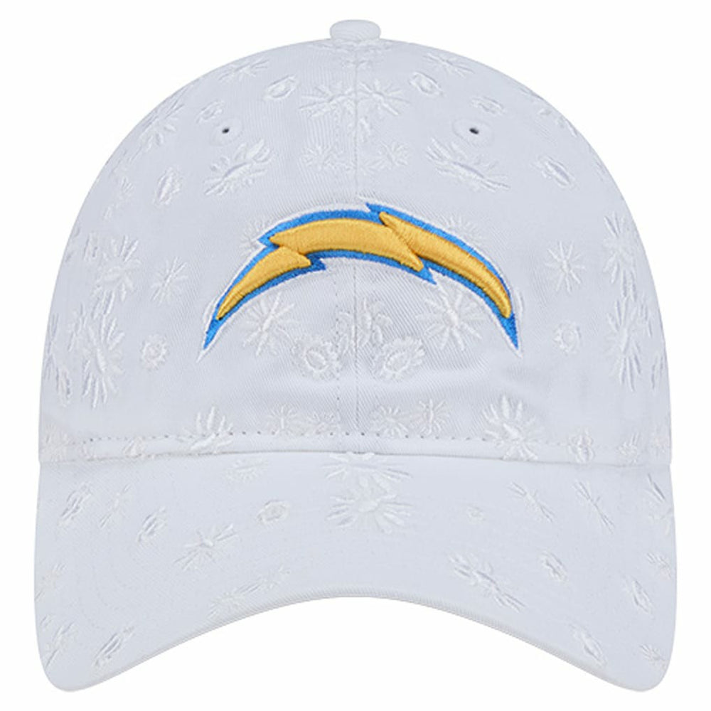 Los Angeles Chargers New Era Women's Floral 9TWENTY Adjustable Hat White | NFL