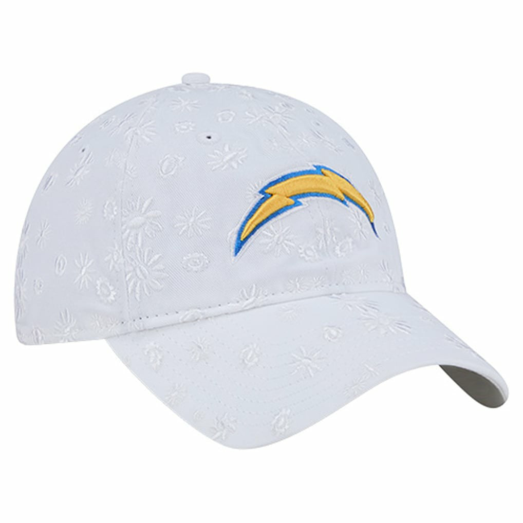 Los Angeles Chargers New Era Women's Floral 9TWENTY Adjustable Hat White | NFL
