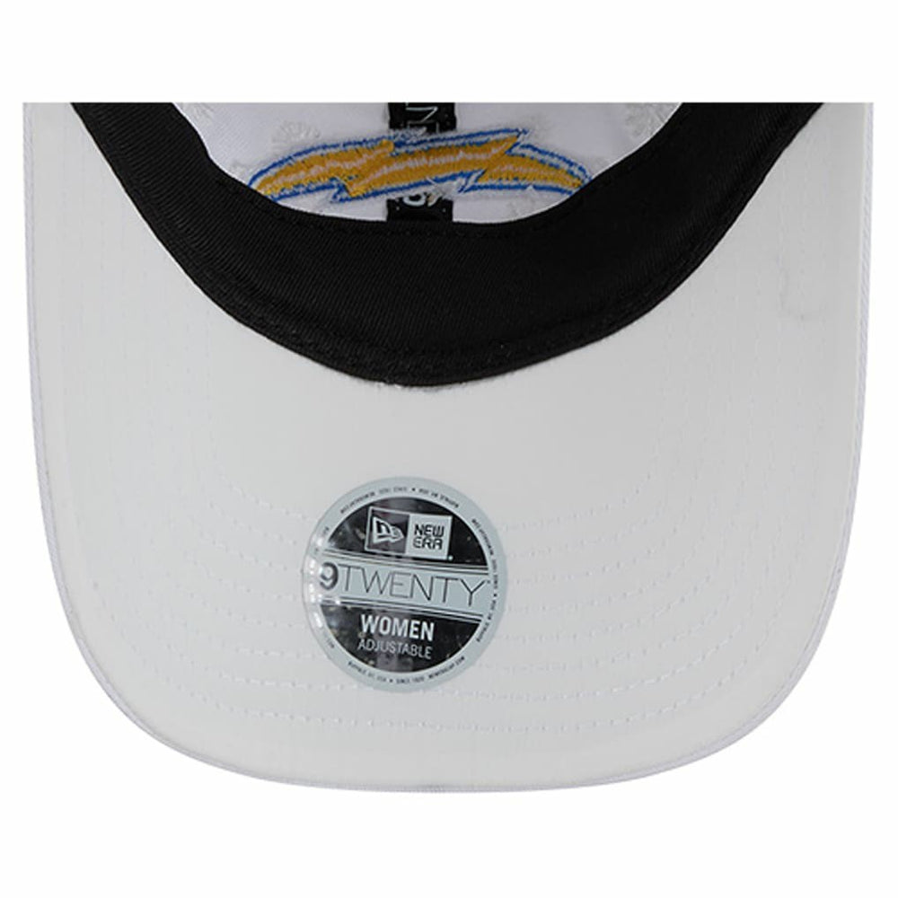 Los Angeles Chargers New Era Women's Floral 9TWENTY Adjustable Hat White | NFL