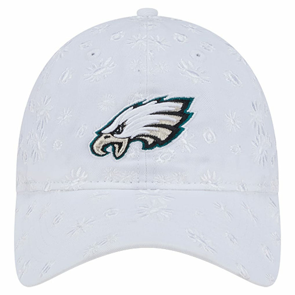 Philadelphia Eagles New Era Women's Floral 9TWENTY Adjustable Hat White | NFL