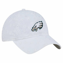 Philadelphia Eagles New Era Women's Floral 9TWENTY Adjustable Hat White | NFL