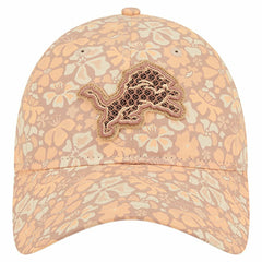 Detroit Lions New Era Women's Floral 9TWENTY Adjustable Hat Tan | NFL