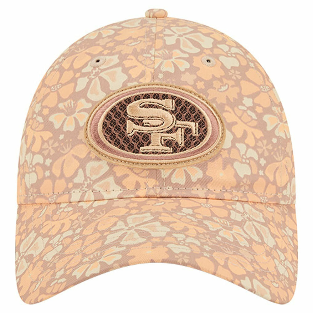 San Francisco 49ers New Era Women's Floral 9TWENTY Adjustable Hat Tan | NFL