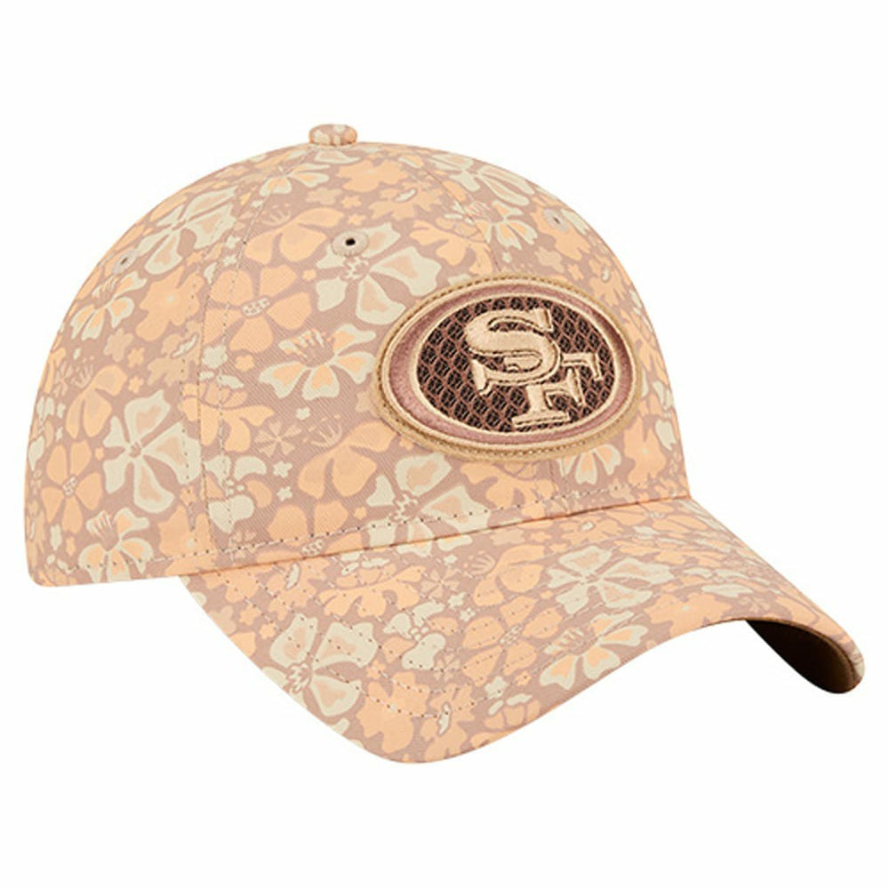 San Francisco 49ers New Era Women's Floral 9TWENTY Adjustable Hat Tan | NFL