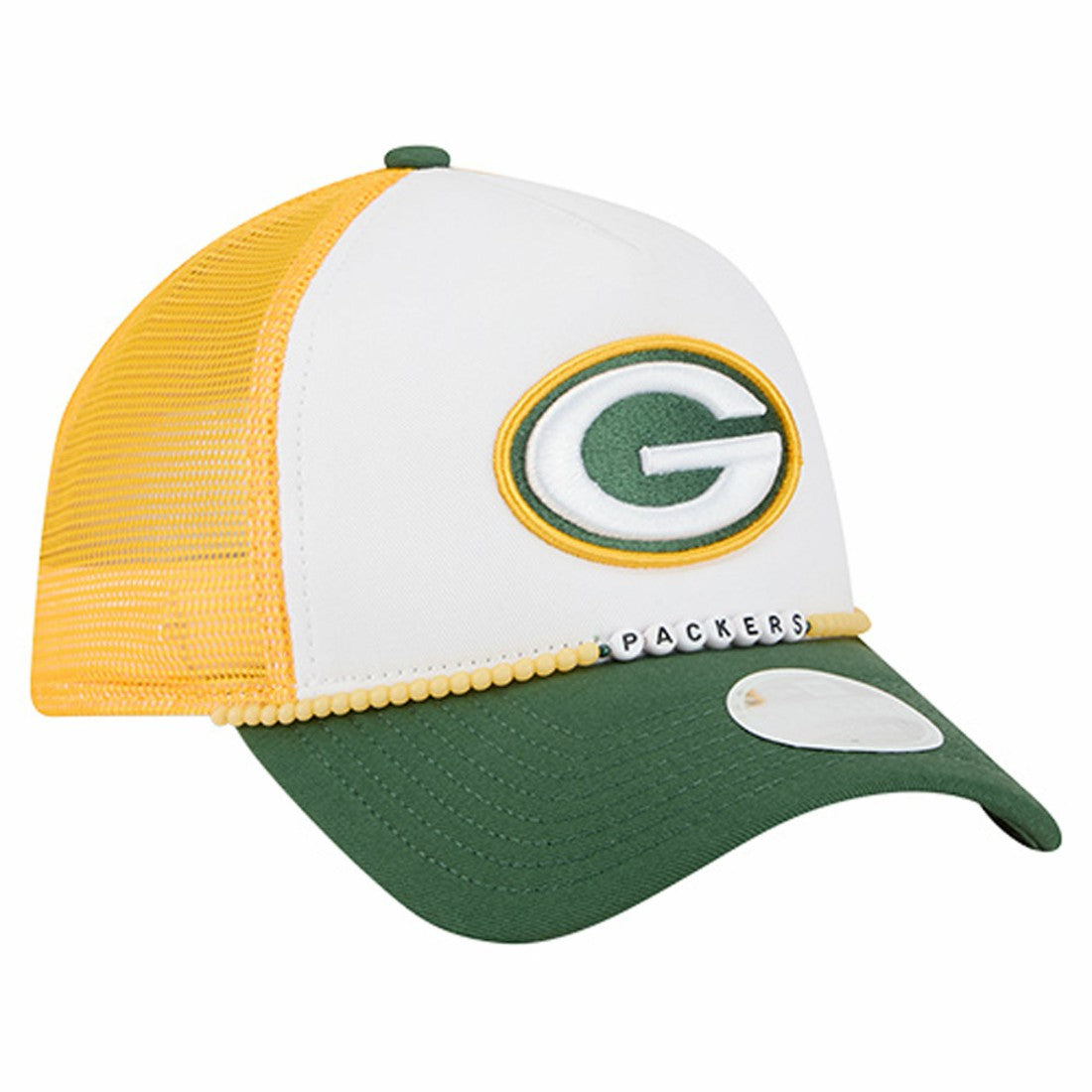 Green Bay Packers New Era Women's Friendship Bracelet 9FORTY Adjustable Hat White/Green | NFL