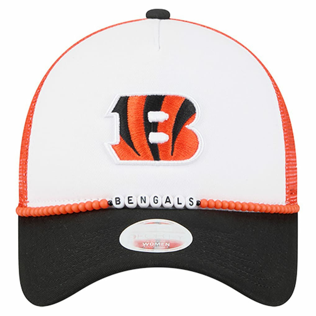 Cincinnati Bengals New Era Women's Friendship Bracelet 9FORTY Adjustable Hat White/Black | NFL