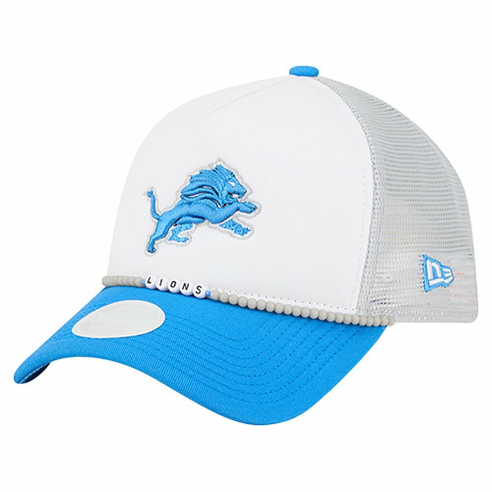 Detroit Lions New Era Women's Friendship Bracelet 9FORTY Adjustable Hat White/Blue | NFL