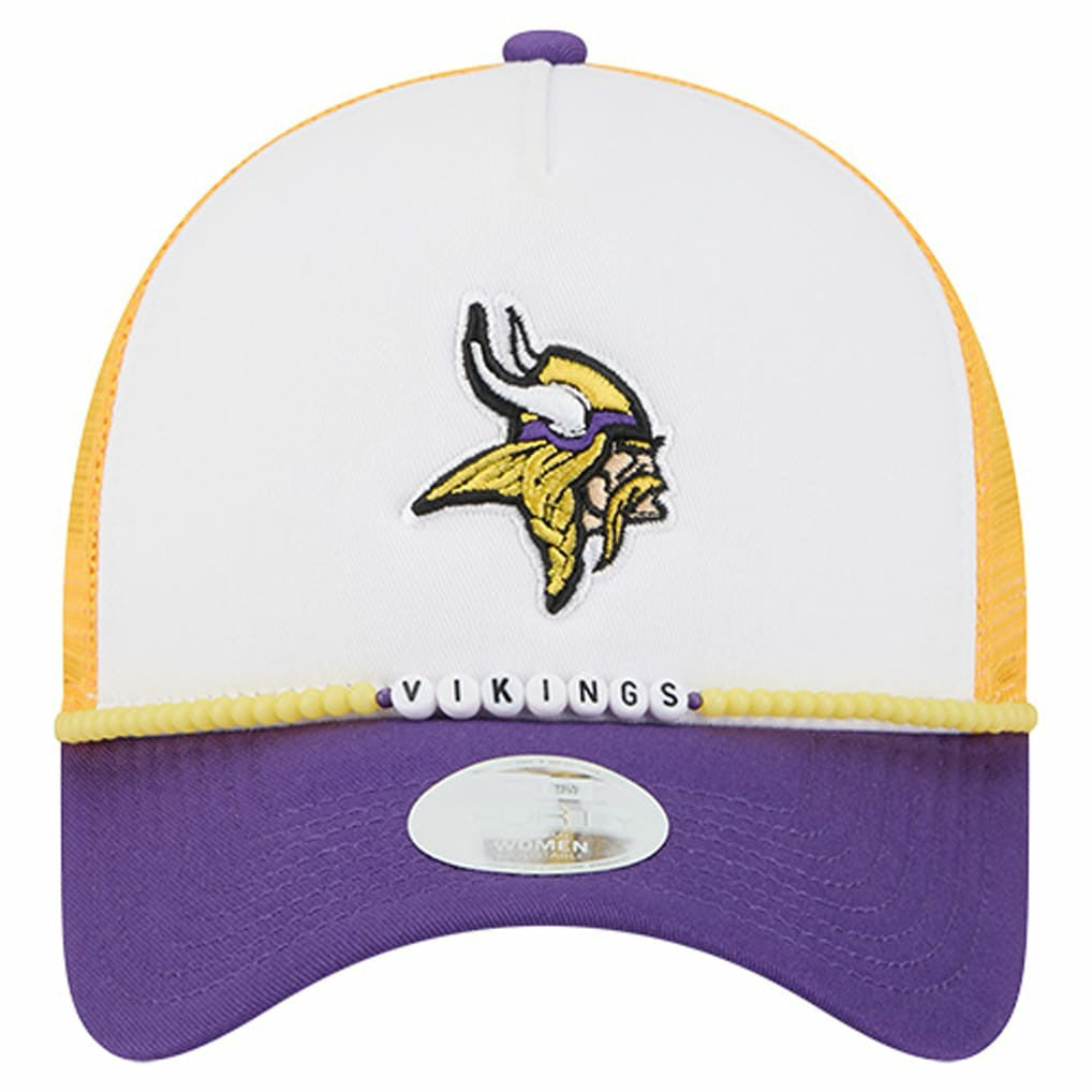 Minnesota Vikings New Era Women's Friendship Bracelet 9FORTY Adjustable Hat White/Purple | NFL