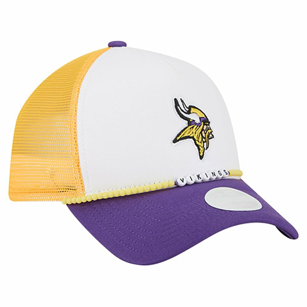 Minnesota Vikings New Era Women's Friendship Bracelet 9FORTY Adjustable Hat White/Purple | NFL
