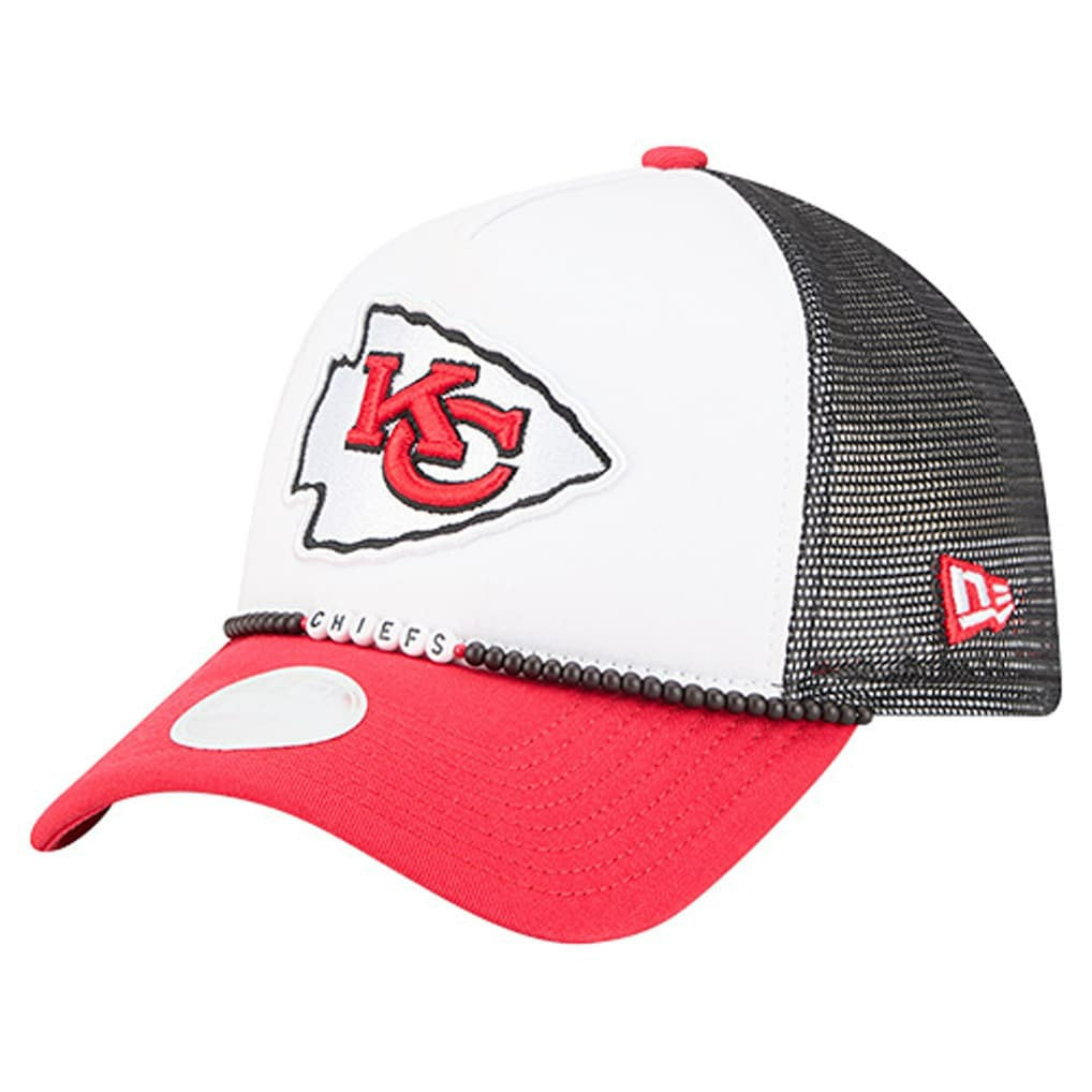 Kansas City Chiefs New Era Women's Friendship Bracelet 9FORTY Adjustable Hat White/Red | NFL
