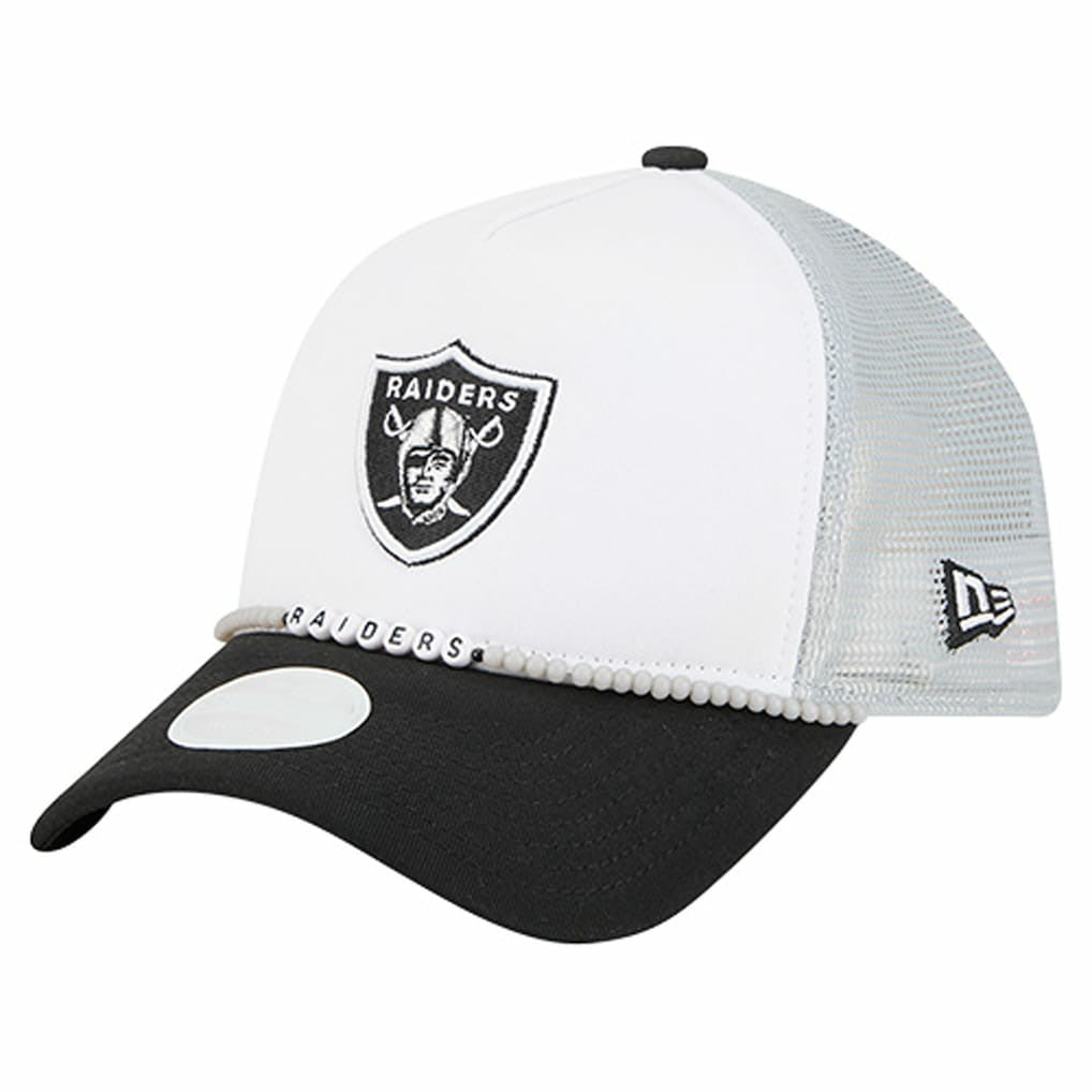 Las Vegas Raiders New Era Women's Friendship Bracelet 9FORTY Adjustable Hat White/Black | NFL