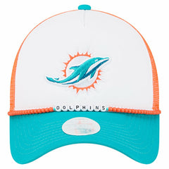 Miami Dolphins New Era Women's Friendship Bracelet 9FORTY Adjustable Hat White/Aqua | NFL