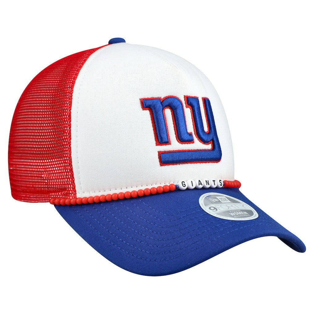 New York Giants New Era Women's Friendship Bracelet 9FORTY Adjustable Hat White/Royal | NFL