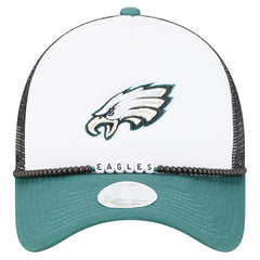 Philadelphia Eagles New Era Women's Friendship Bracelet 9FORTY Adjustable Hat White/Midnight Green | NFL