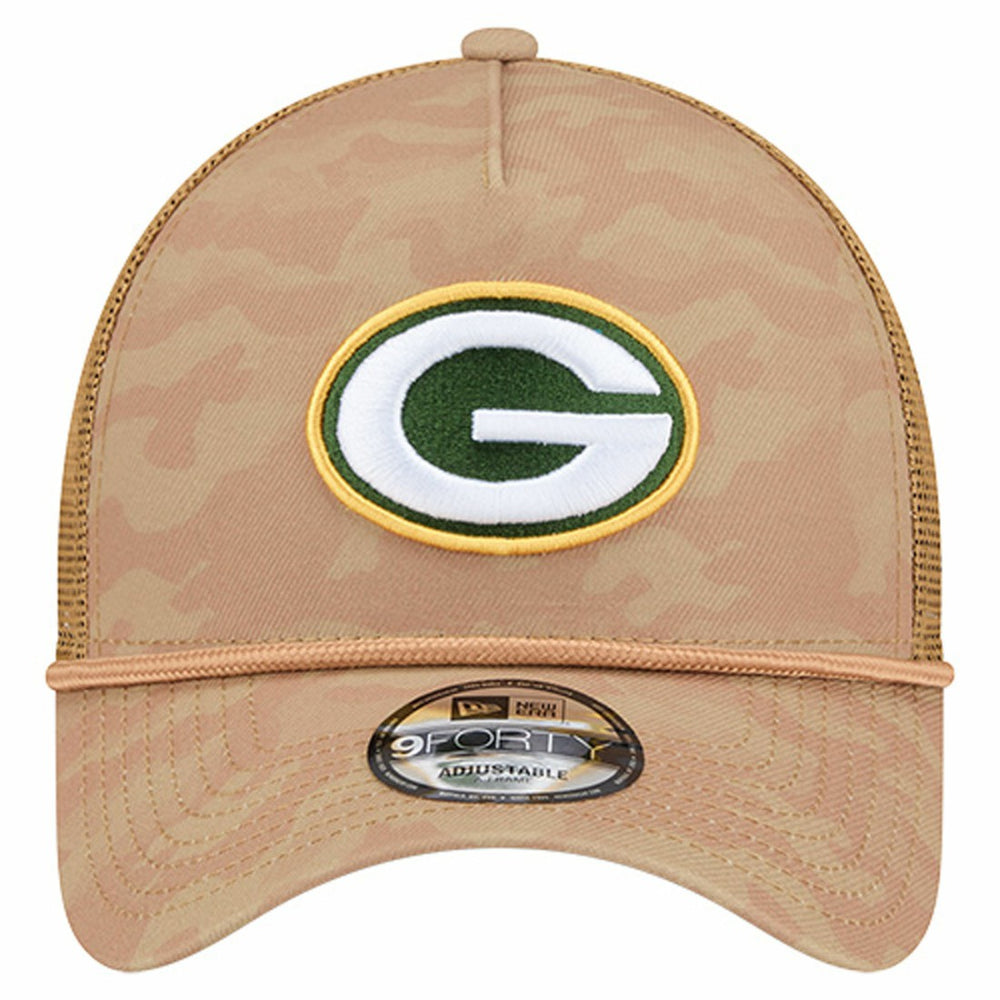 Green Bay Packers New Era Wheat Camo 9FORTY Adjustable Hat Tan | NFL