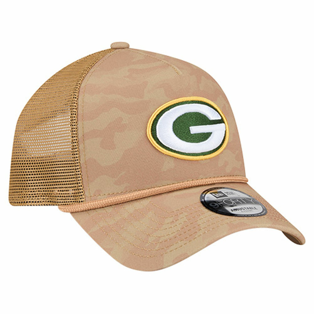 Green Bay Packers New Era Wheat Camo 9FORTY Adjustable Hat Tan | NFL