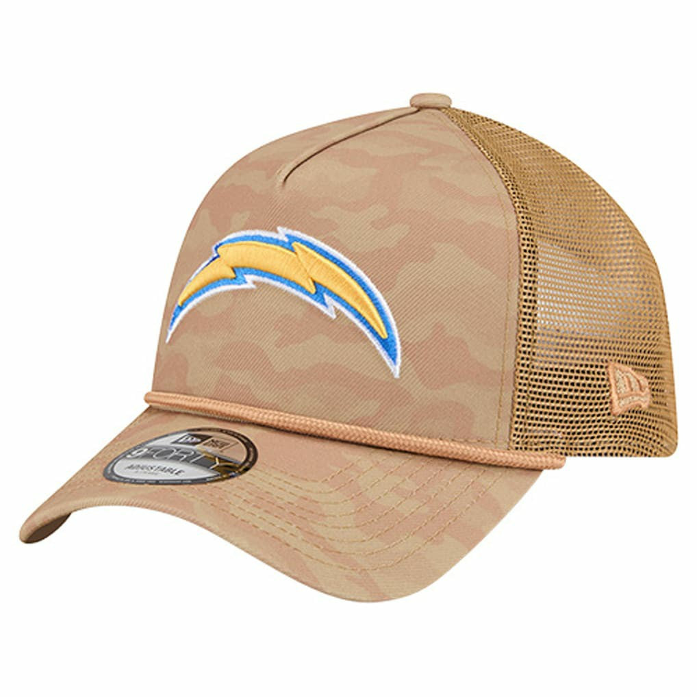 Los Angeles Chargers New Era Wheat Camo 9FORTY Adjustable Hat Tan | NFL