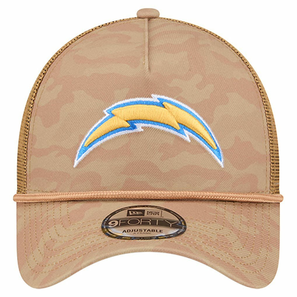 Los Angeles Chargers New Era Wheat Camo 9FORTY Adjustable Hat Tan | NFL