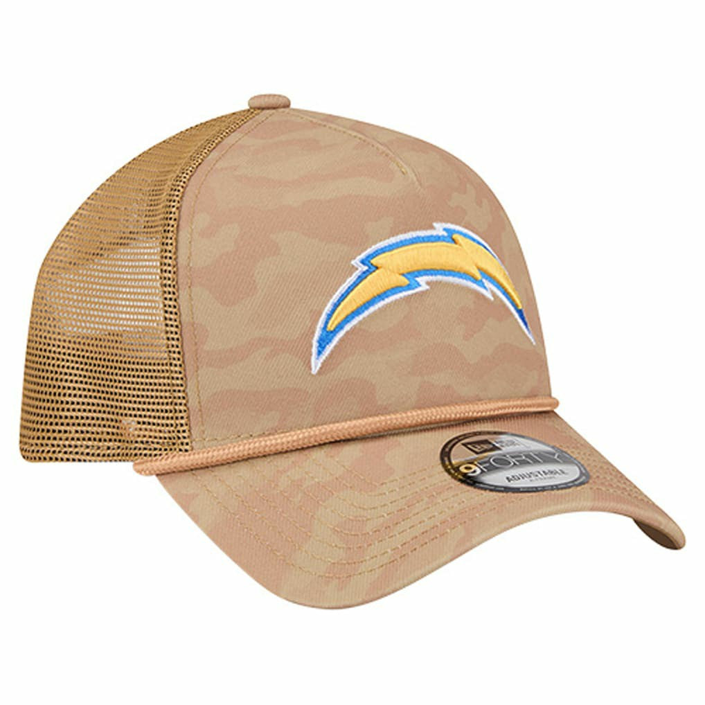 Los Angeles Chargers New Era Wheat Camo 9FORTY Adjustable Hat Tan | NFL