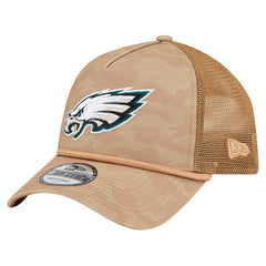 Philadelphia Eagles New Era Wheat Camo 9FORTY Adjustable Hat Tan | NFL