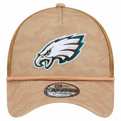 Philadelphia Eagles New Era Wheat Camo 9FORTY Adjustable Hat Tan | NFL