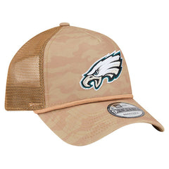 Philadelphia Eagles New Era Wheat Camo 9FORTY Adjustable Hat Tan | NFL