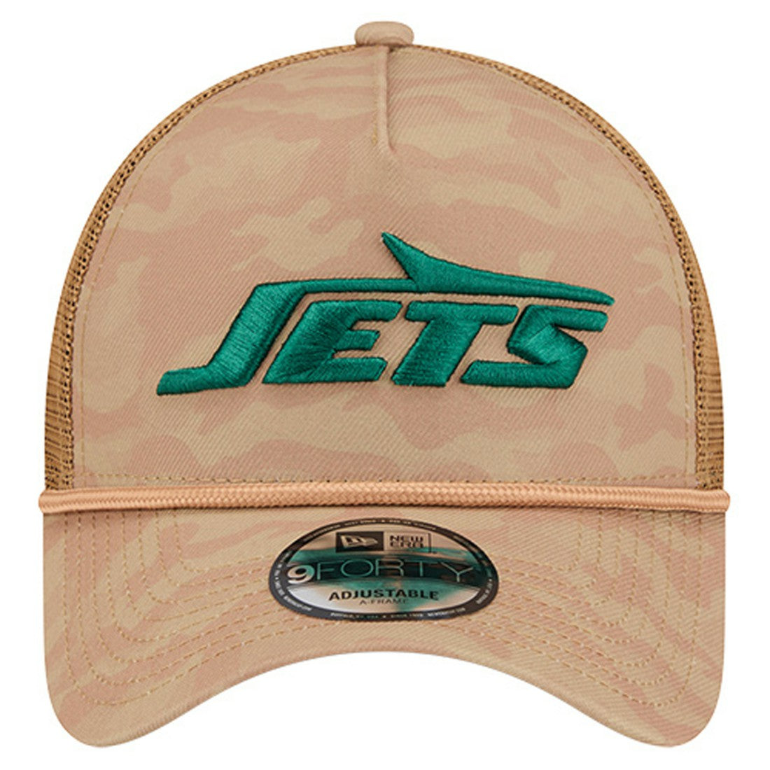 New York Jets New Era Wheat Camo 9FORTY Adjustable Hat Tan | NFL